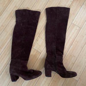 Jcrew over the knee microsuede boots!
